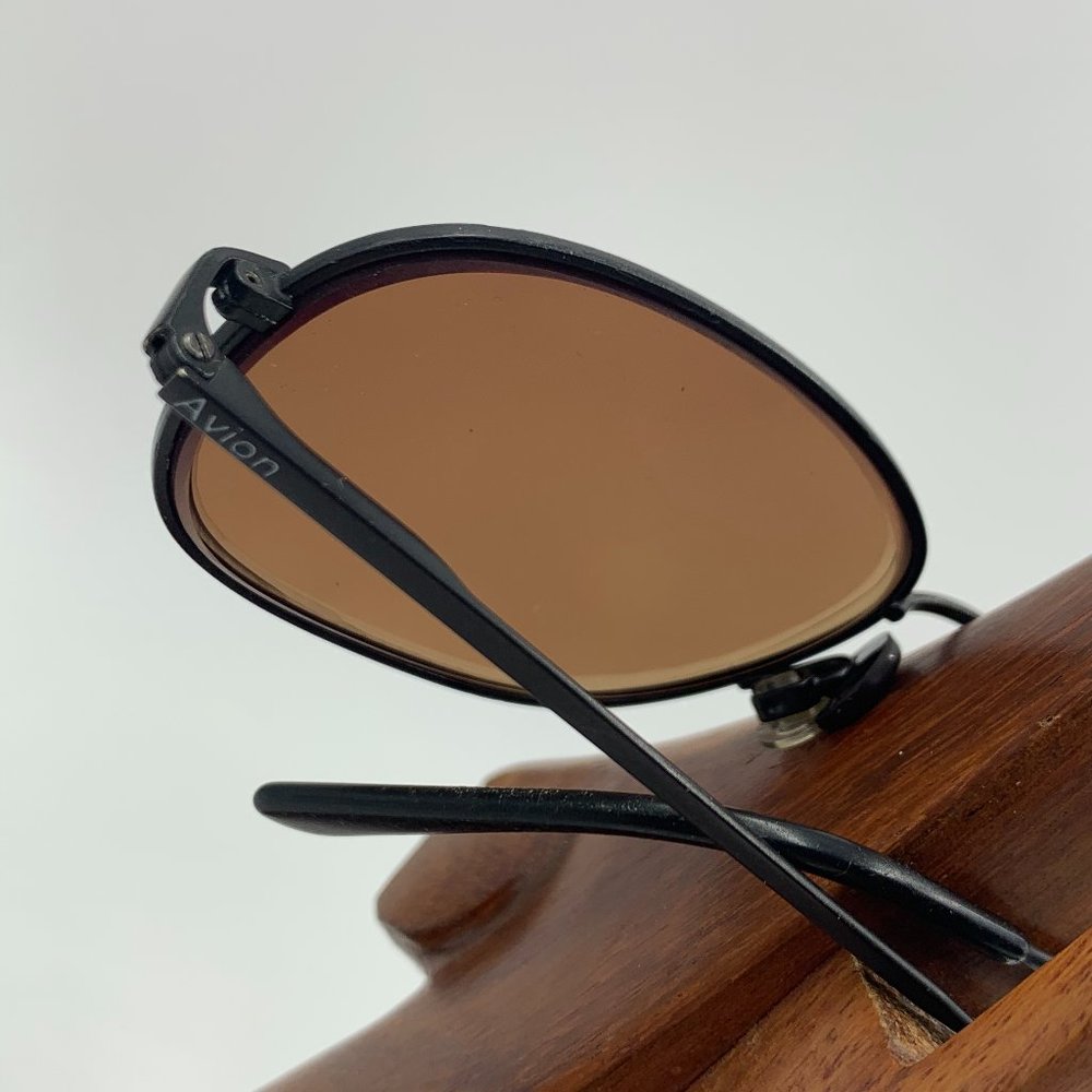 Avion Metal Black Oval Sunglasses Frames - Picture 5 of 5